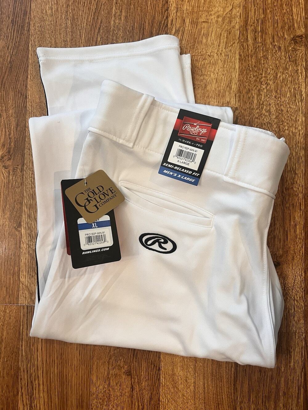Rawlings White PRO 150 W 90 SemiRelaxed Fit Black Piped Pant Adult XL NWT